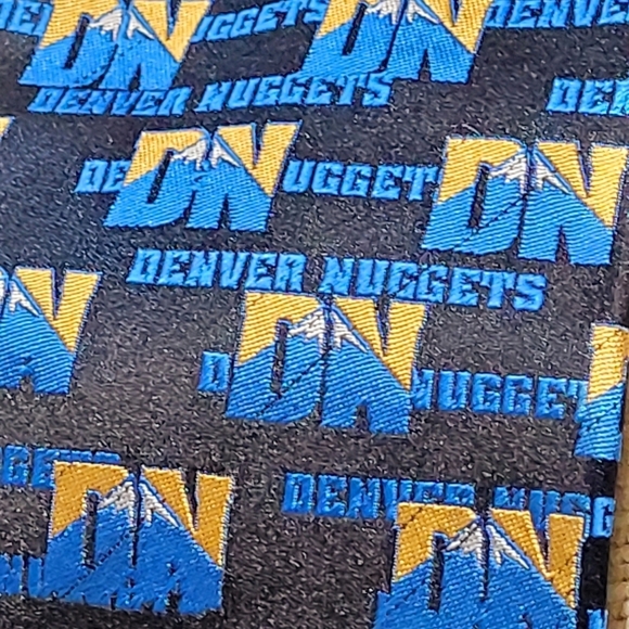 Vintage Denver Nuggets NBA 100% Silk Necktie Made in USA - Picture 3 of 6